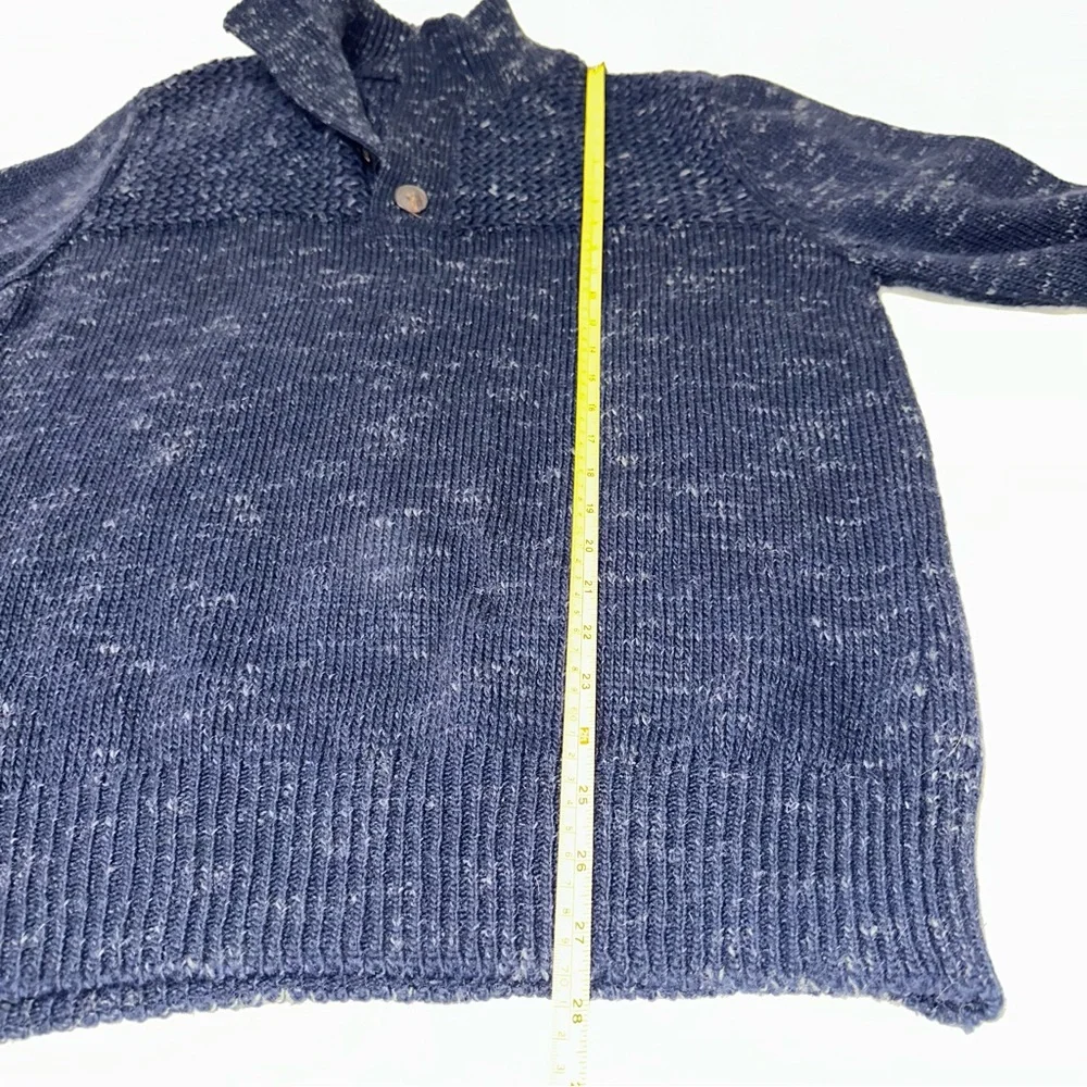Paolo Mondo Navy‎ Blue and gray wool blend Men's Sweater size large